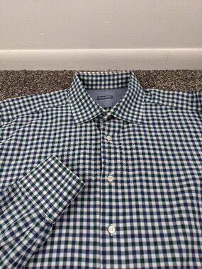 Suitsupply Dress Shirt Gingham Checked Albiate L/S Button Seersucker? Sz 15 3/4